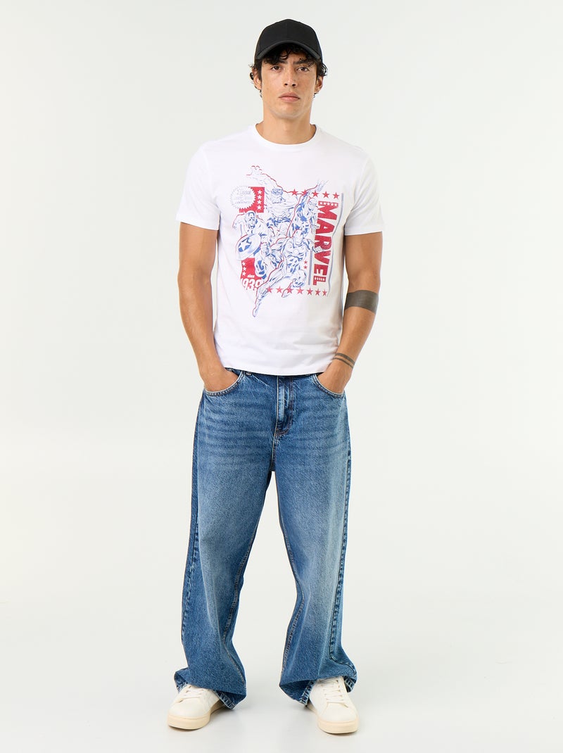 Camiseta 'Marvel' de manga corta Blanco - Kiabi