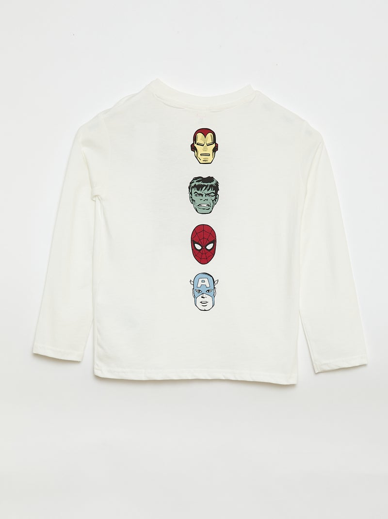 Camiseta 'Marvel' de manga larga Blanco - Kiabi