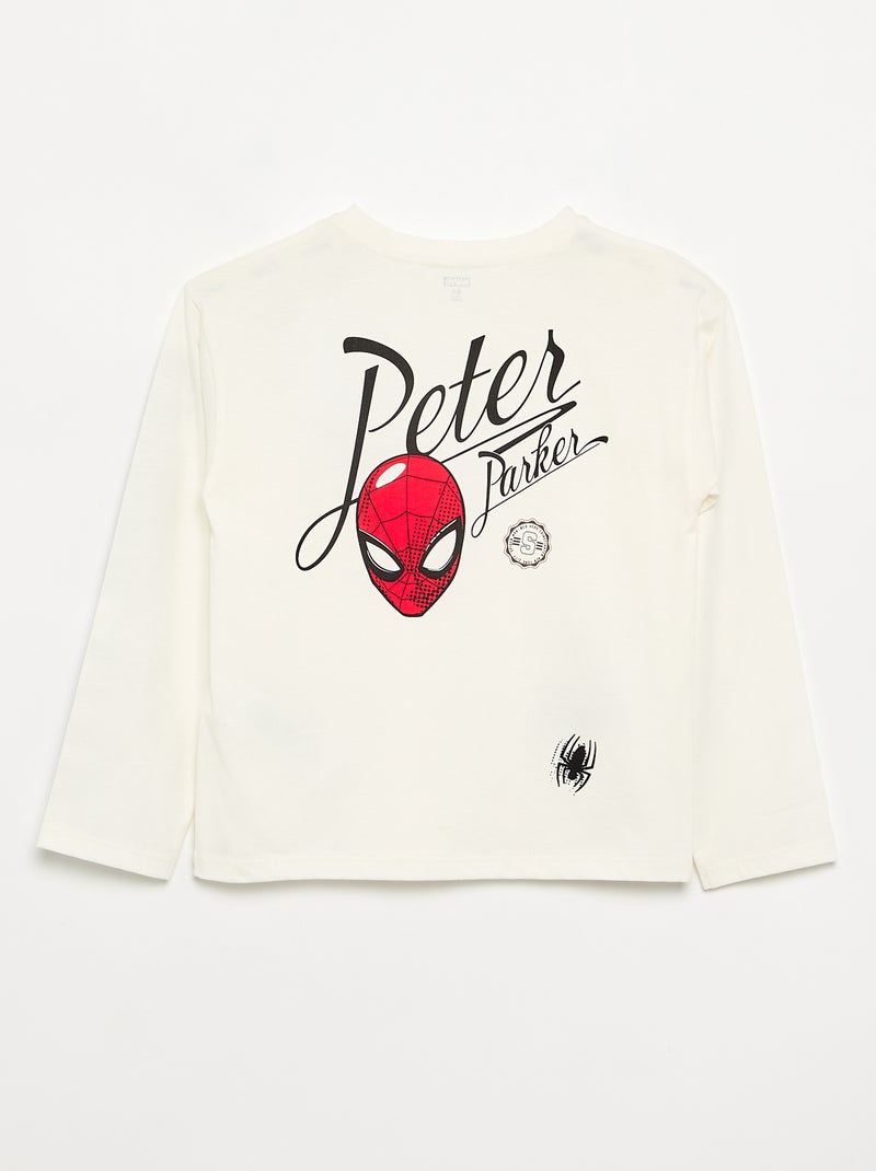 Camiseta 'Marvel' 'Spider-man' de manga larga Blanco - Kiabi