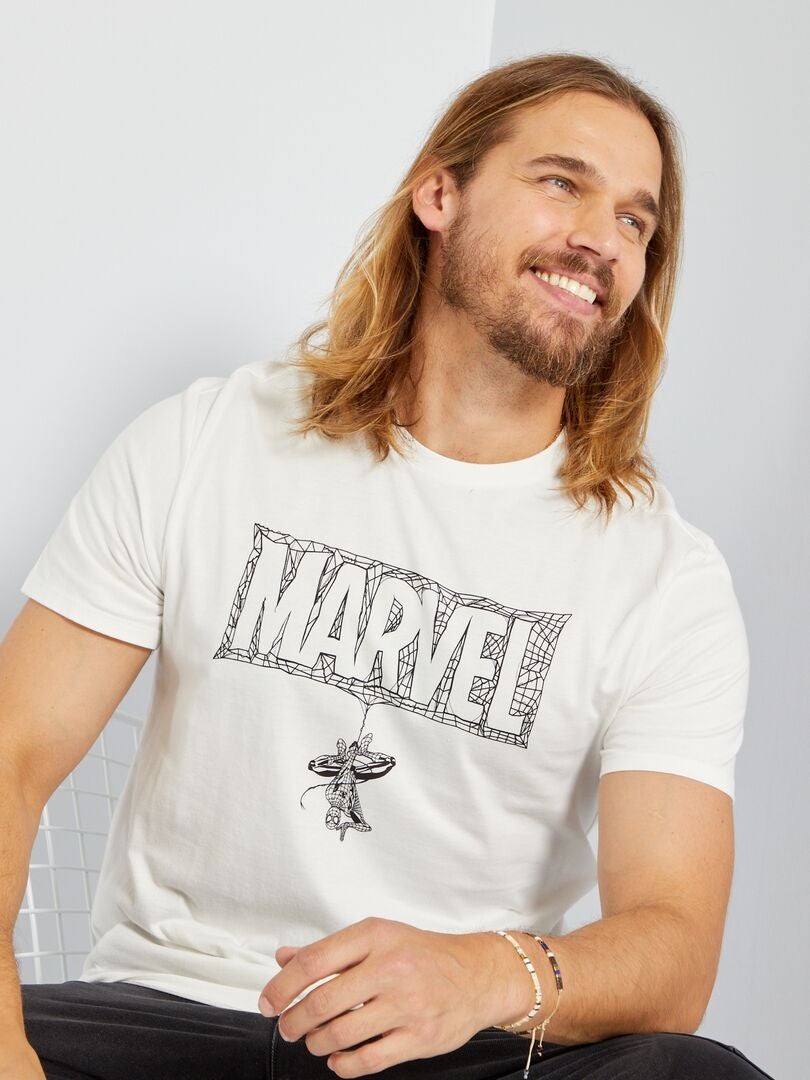Camiseta 'Marvel' 'Spider-Man' de punto BLANCO - Kiabi