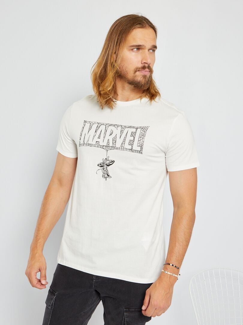 Camiseta 'Marvel' 'Spider-Man' de punto BLANCO - Kiabi