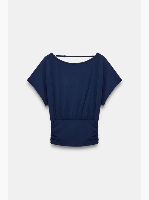 Camiseta mezcla modal recortes cuello redondo manga corta dilvin - Kiabi Camiseta mezcla modal recortes cuello redondo manga corta dilvin - Kiabi