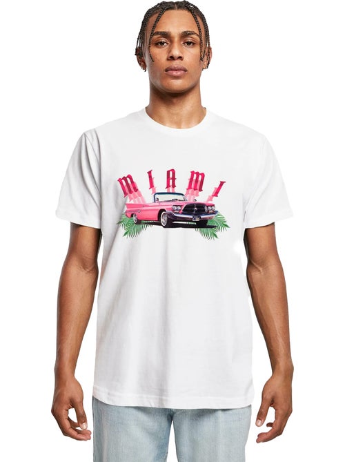 Camiseta miami diseño coche para hombre - mister tee - Kiabi