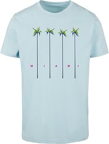 Camiseta miami diseño palma para hombre - mister tee