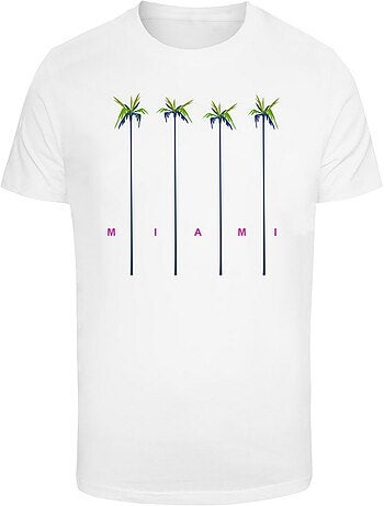 Camiseta miami diseño palma para hombre - mister tee