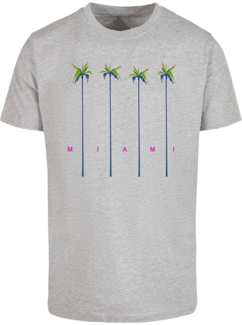 Camiseta miami diseño palma para hombre - mister tee - Kiabi