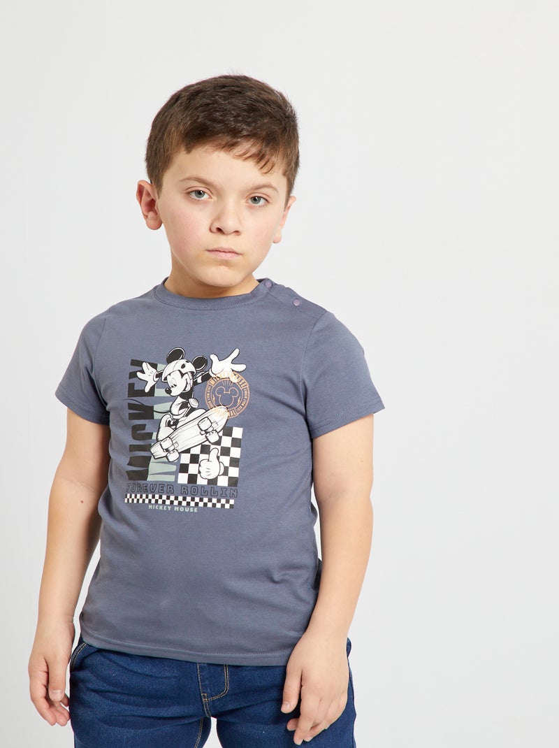 Camiseta 'Mickey' con cuello redondo GRIS - Kiabi