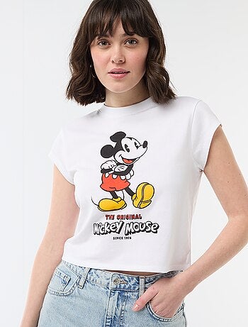 Camiseta 'Mickey' cropped 'Disney'