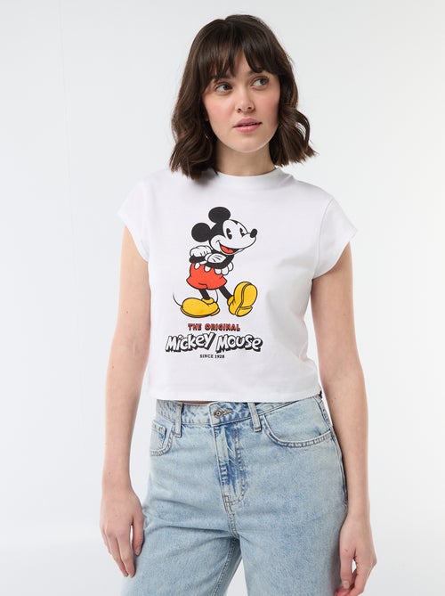 Camiseta 'Mickey' cropped 'Disney' - Kiabi