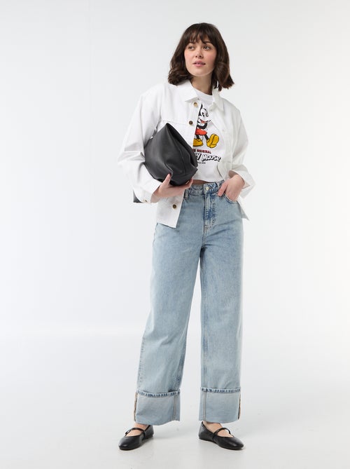 Camiseta 'Mickey' cropped 'Disney' - Kiabi