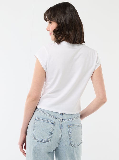 Camiseta 'Mickey' cropped 'Disney' - Kiabi