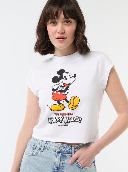 Camiseta 'Mickey' cropped 'Disney' - Kiabi