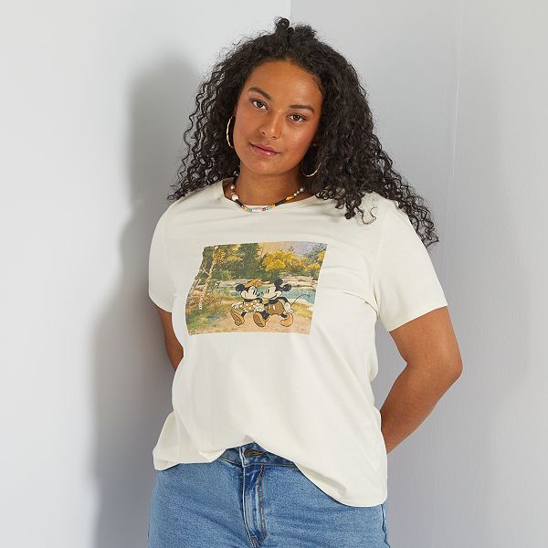 Camiseta 'Mickey' de 'Disney' tallas grandes mujer - BLANCO - Kiabi - 12,00€