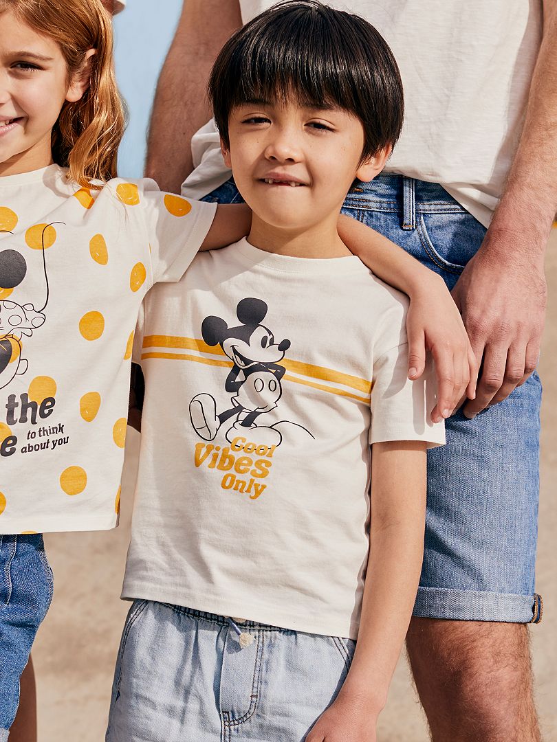 Camiseta 'Mickey' 'Disney' de algodón puro BLANCO - Kiabi