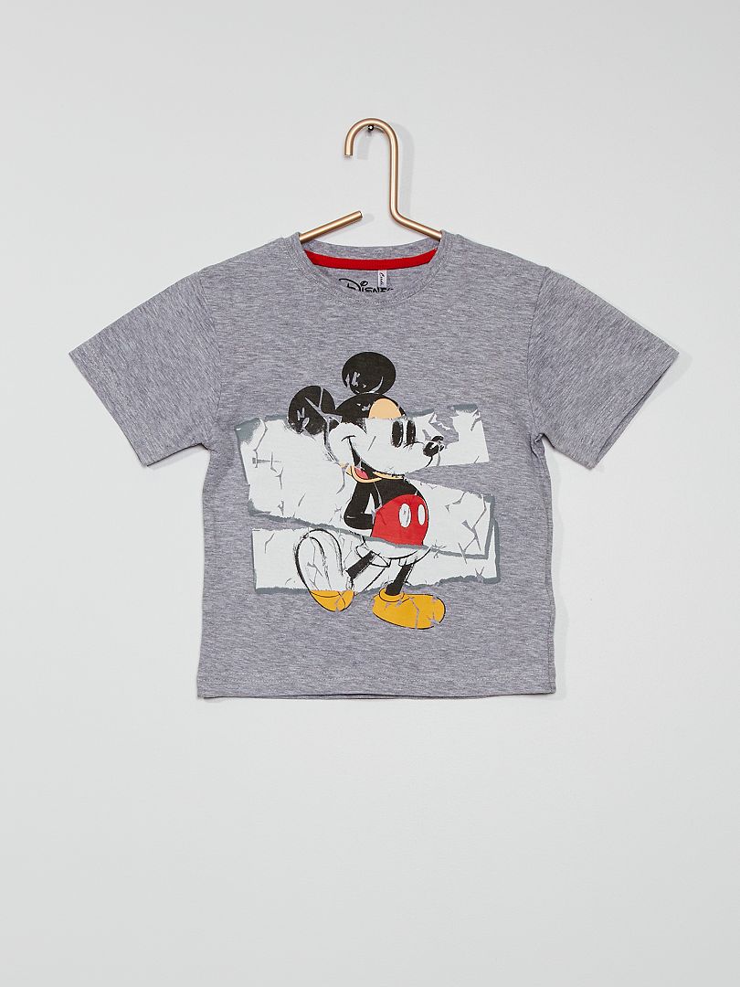 Camiseta 'Mickey' gris chiné - Kiabi