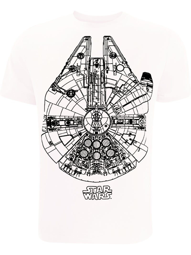 Camiseta millennium falcon para hombre - star wars Blanco - Kiabi