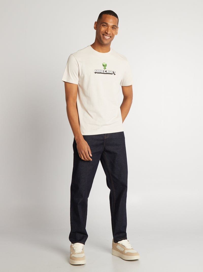 Camiseta 'Minecraft' con cuello redondo GRIS - Kiabi
