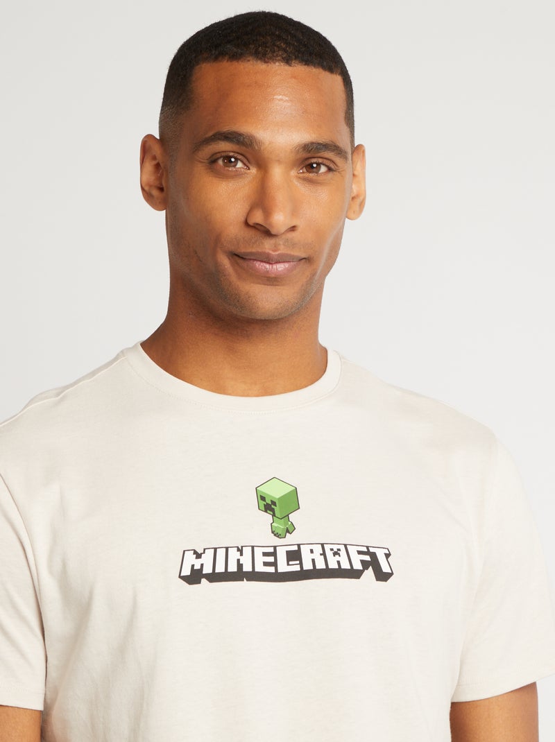 Camiseta 'Minecraft' con cuello redondo GRIS - Kiabi