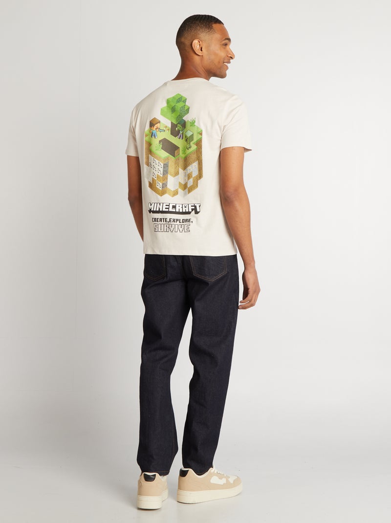 Camiseta 'Minecraft' con cuello redondo GRIS - Kiabi