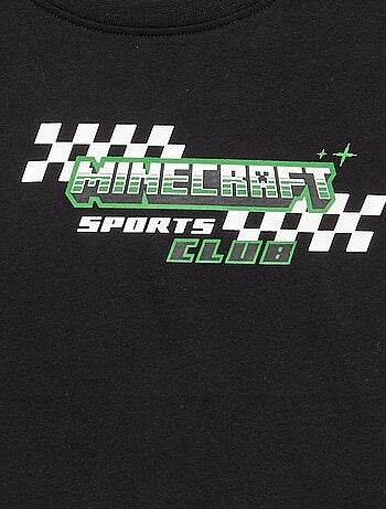 Camiseta 'Minecraft' con estampados y mangas a contraste