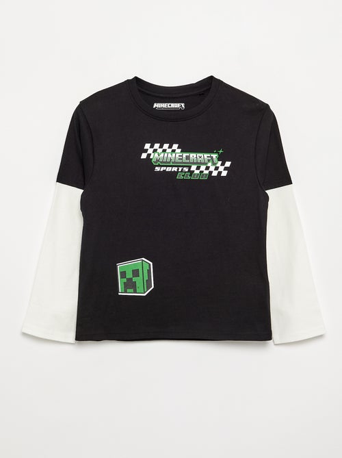 Camiseta 'Minecraft' con estampados y mangas a contraste - Kiabi Camiseta 'Minecraft' con estampados y mangas a contraste - Kiabi