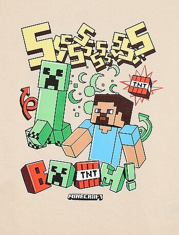 Camiseta 'Minecraft' de manga corta