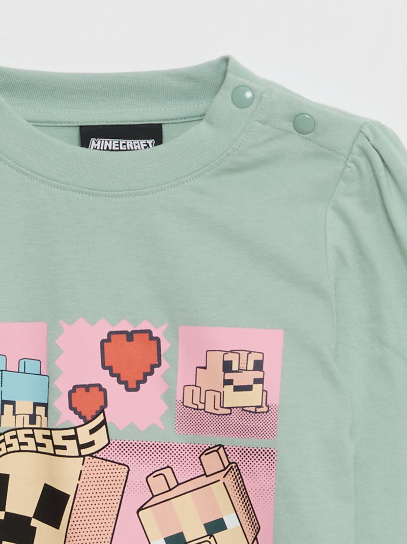 Camiseta 'Minecraft' de manga larga - colección fácil de poner Verde - Kiabi