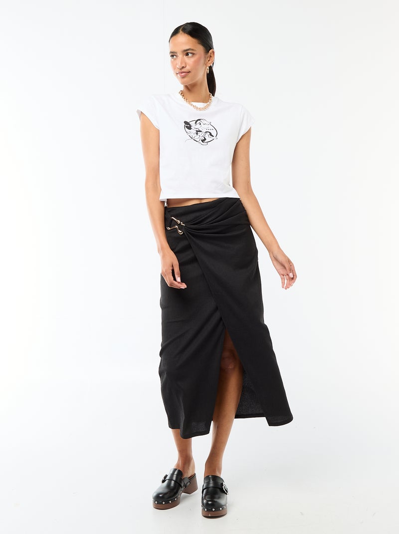Camiseta 'Minnie' cropped 'Disney' Blanco - Kiabi