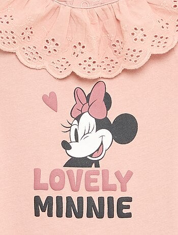 Camiseta 'Minnie' de 'Disney' de manga corta con volante en el cuello