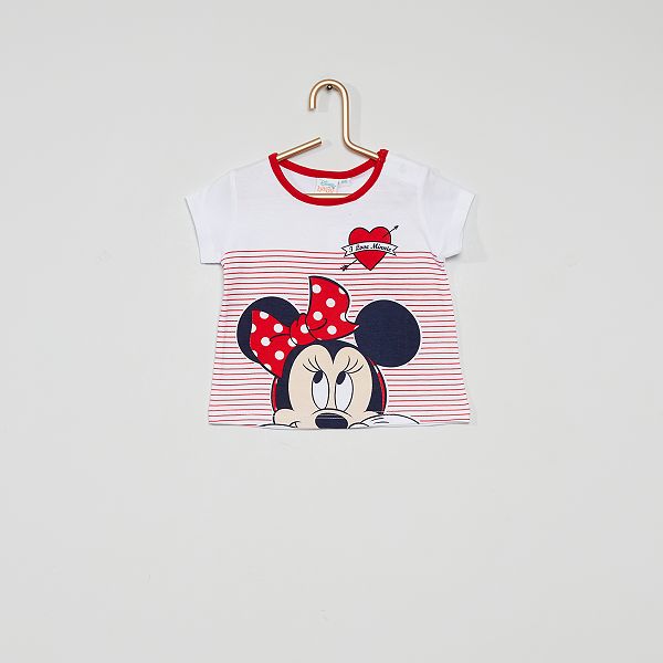 Camiseta Minnie Mouse De Disney Bebe Nina Rojo Kiabi 2 00