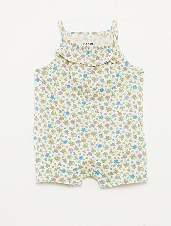 Camiseta + mono corto con estampado floral - 2 piezas