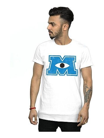 Camiseta monsters university monster m emblema de monstruo para hombre - disney