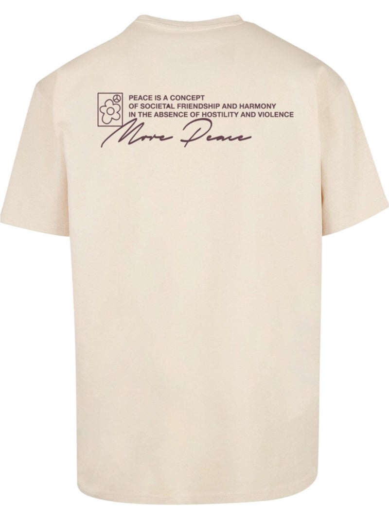 Camiseta more peace para hombre - mister tee Beige - Kiabi