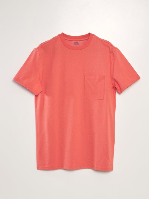 Camiseta moteada con bolsillo en el pecho - Kiabi
