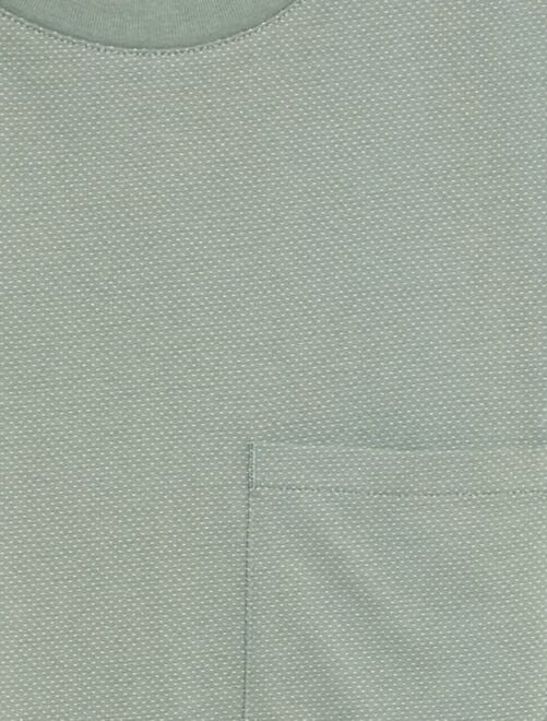 Camiseta moteada con bolsillo en el pecho - Kiabi