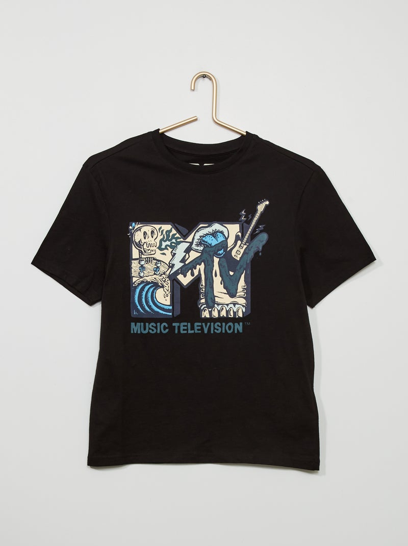 Camiseta 'MTV' de punto Negro - Kiabi