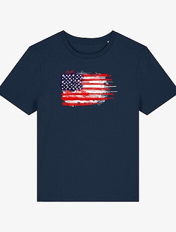 Camiseta mujer - american spatter flag