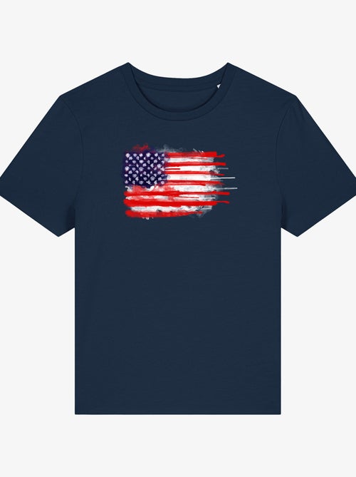 Camiseta Mujer - AMERICAN SPATTER FLAG - Kiabi Camiseta Mujer - AMERICAN SPATTER FLAG - Kiabi
