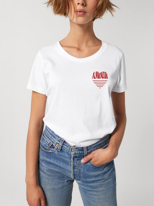 Camiseta Mujer - AMOUR COEUR 2 - Kiabi Camiseta Mujer - AMOUR COEUR 2 - Kiabi