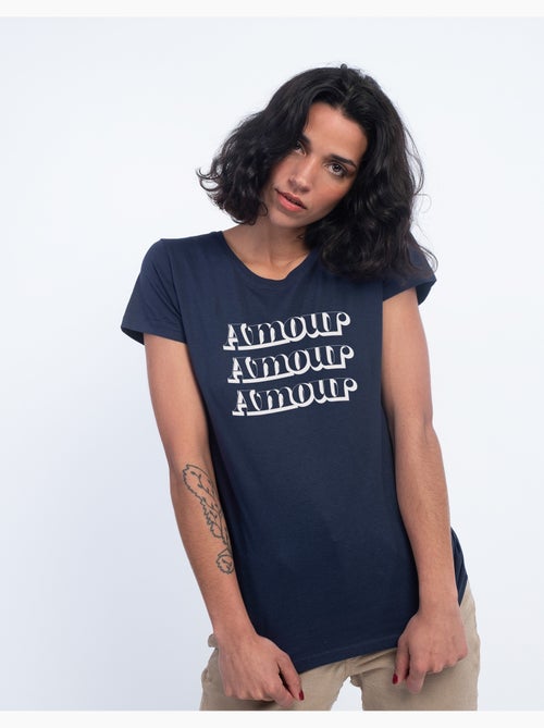 Camiseta Mujer - AMOUR FACE - Kiabi Camiseta Mujer - AMOUR FACE - Kiabi