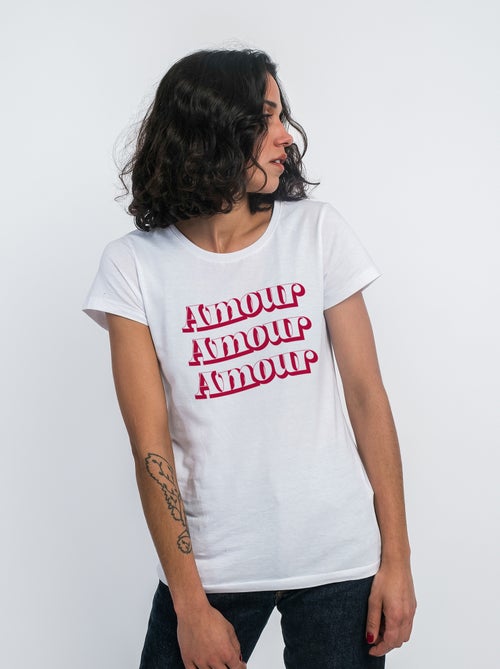 Camiseta Mujer - AMOUR FACE - Kiabi Camiseta Mujer - AMOUR FACE - Kiabi