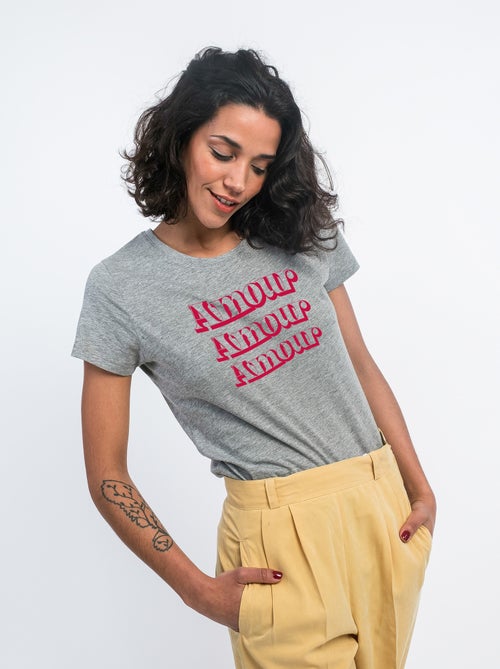 Camiseta Mujer - AMOUR FACE - Kiabi Camiseta Mujer - AMOUR FACE - Kiabi