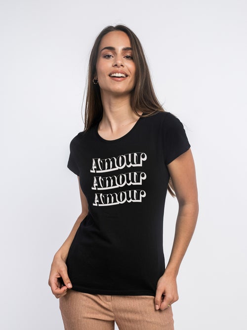 Camiseta Mujer - AMOUR FACE - Kiabi Camiseta Mujer - AMOUR FACE - Kiabi