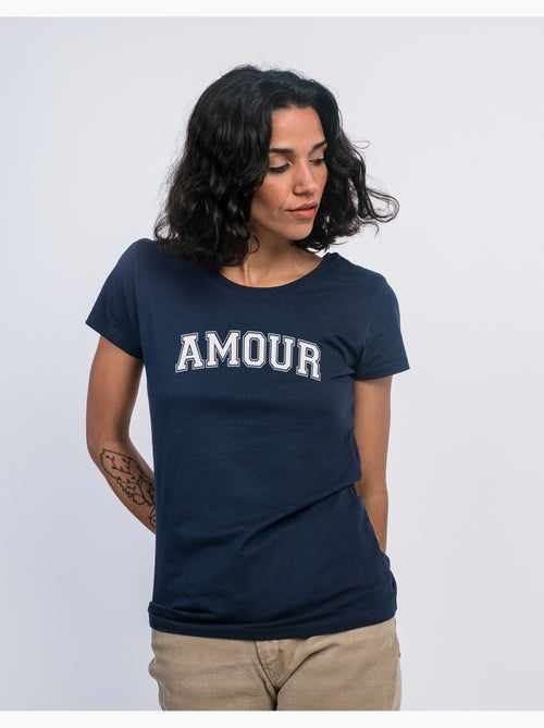 Camiseta Mujer - AMOUR TYPO USA - Kiabi