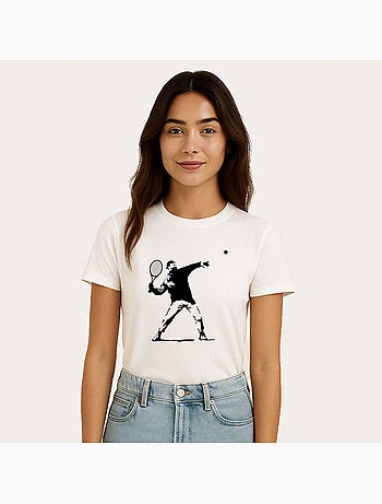 Camiseta Mujer - APOH BANKSY TENNIS