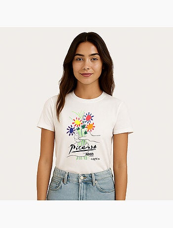 Camiseta Mujer - APOH PICASSO FLOWERS