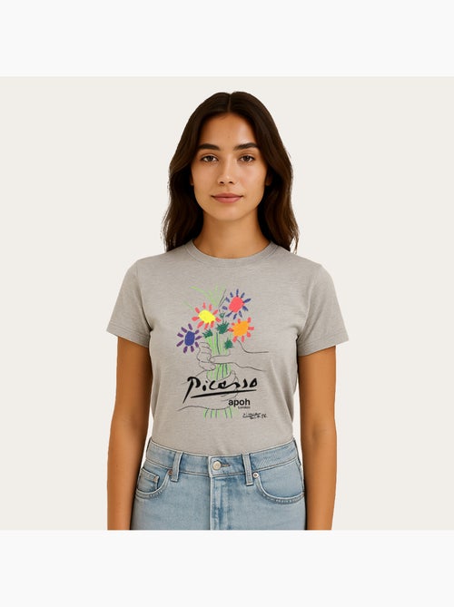 Camiseta Mujer - APOH PICASSO FLOWERS - Kiabi Camiseta Mujer - APOH PICASSO FLOWERS - Kiabi