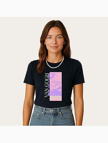 Camiseta Mujer - APOH VAN GOGH STARRY NIGHT SCRIBBLE