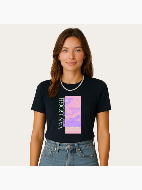 Camiseta Mujer - APOH VAN GOGH STARRY NIGHT SCRIBBLE - Kiabi