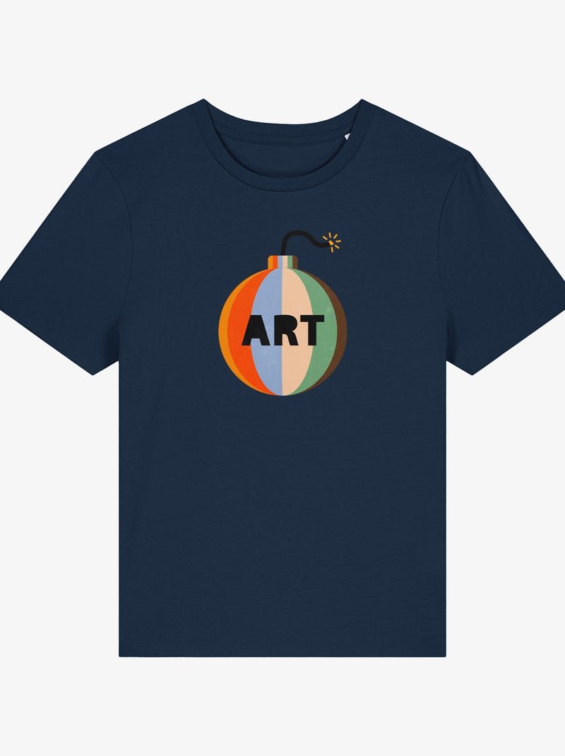 Camiseta Mujer - ART BOMB Azul marino - Kiabi